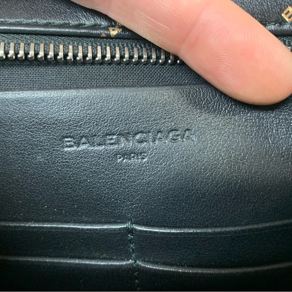 Balenciaga Allover Black Bazar Logo Pochette Shoulder Crossbody Bag - Picture 12 of 16